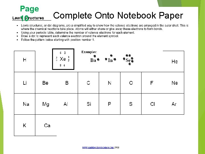 Page 10 Complete Onto Notebook Paper 