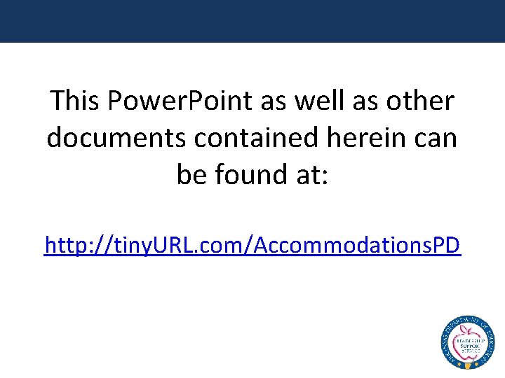 This Power. Point as well as other documents contained herein can be found at: