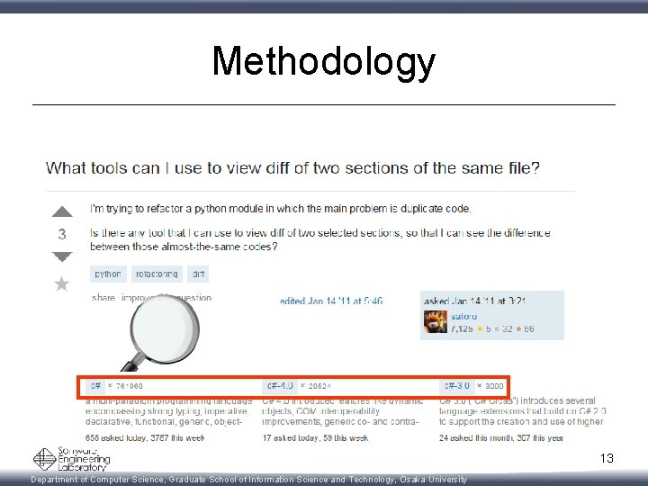 Methodology 13 Department of Computer Science, Graduate School of Information Science and Technology, Osaka