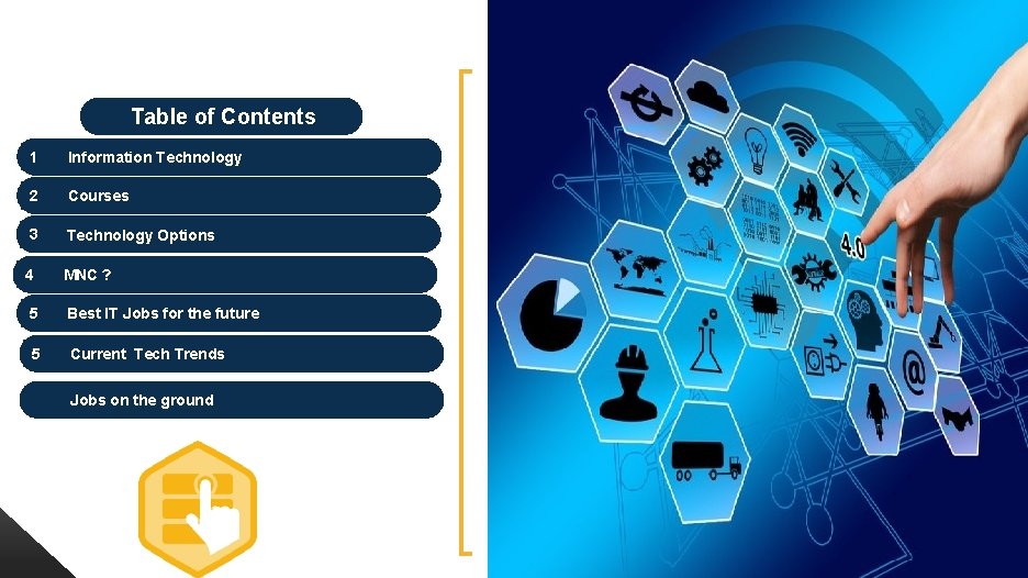 Table of Contents 1 Information Technology 2 Courses 3 Technology Options 4 MNC ?