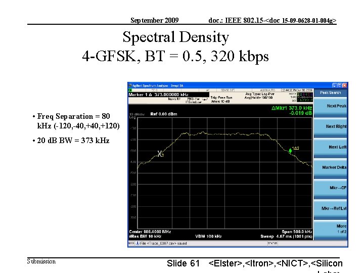 September 2009 doc. : IEEE 802. 15 -<doc 15 -09 -0628 -01 -004 g>