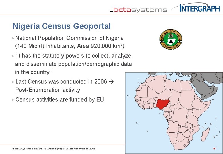 Nigeria Census Geoportal National Population Commission of Nigeria (140 Mio (!) Inhabitants, Area 920.