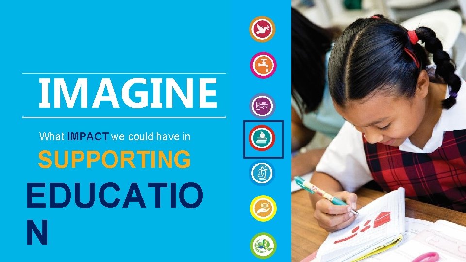 13 IMAGINE What IMPACT we could have in SUPPORTING EDUCATIO N 