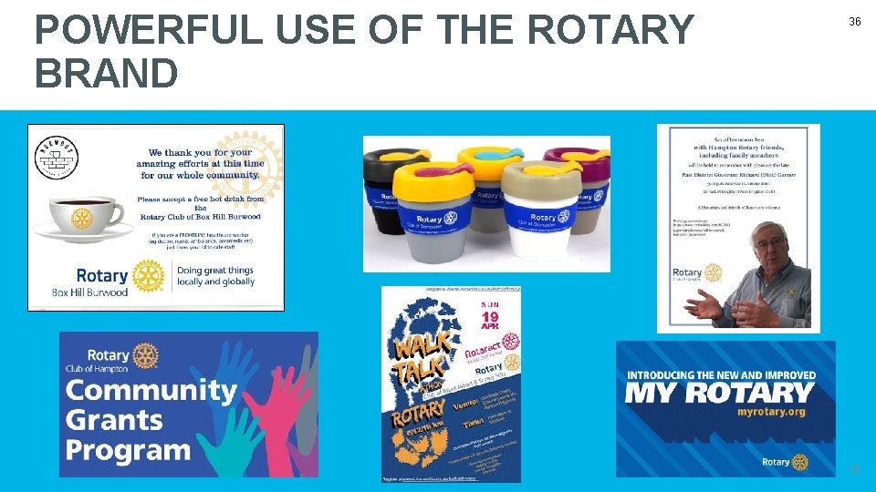 POWERFUL USE OF THE ROTARY BRAND 36 36 