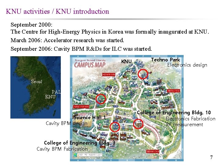 KNU activities / KNU introduction September 2000: The Centre for High-Energy Physics in Korea