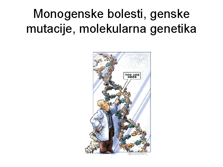 Monogenske bolesti, genske mutacije, molekularna genetika Monogenske bolesti, genske mutacije, molekularna genetika