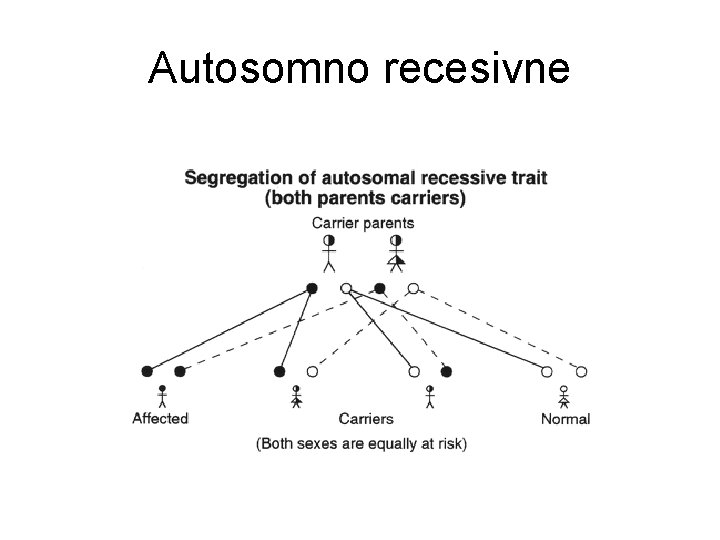 Autosomno recesivne Autosomno recesivne