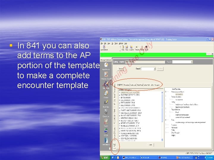 § In 841 you can also add terms to the AP portion of the