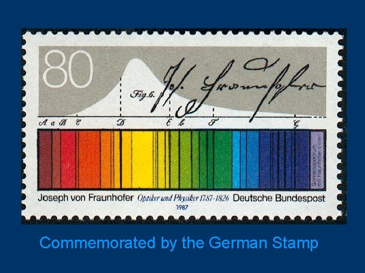 Commemorated by the German Stamp 