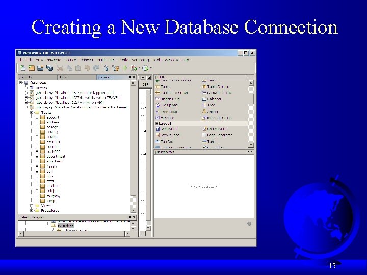 Creating a New Database Connection 15 