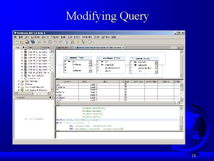 Modifying Query 18 