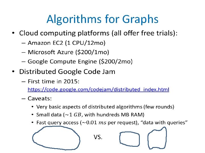 Algorithms for Graphs • VS. 