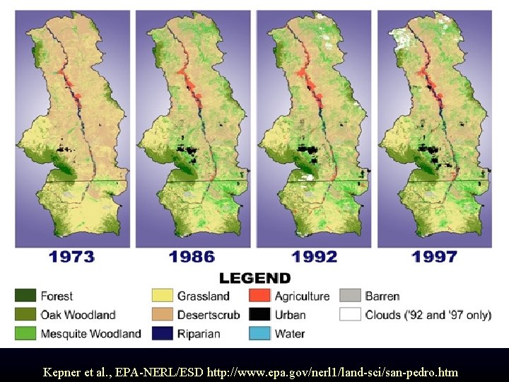 Kepner et al. , EPA-NERL/ESD http: //www. epa. gov/nerl 1/land-sci/san-pedro. htm 