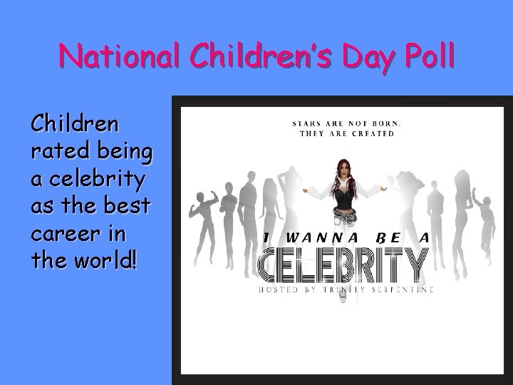 National Children’s Day Poll Children rated being a celebrity as the best career in