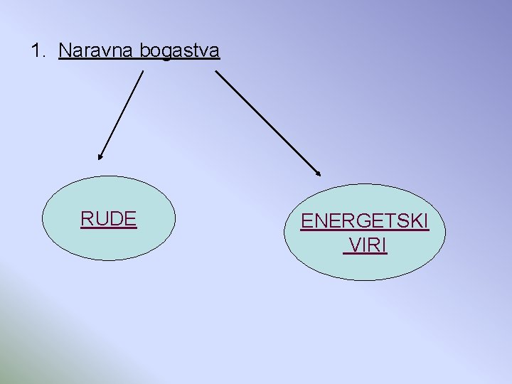 1. Naravna bogastva RUDE ENERGETSKI VIRI 