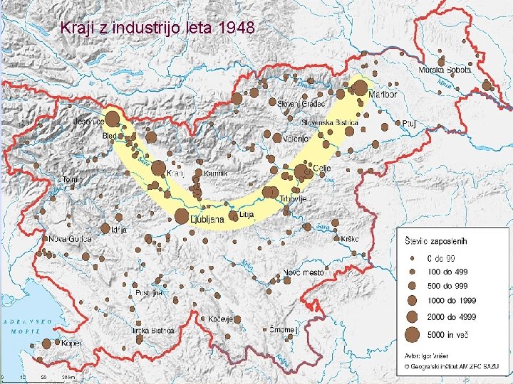 Kraji z industrijo leta 1948 