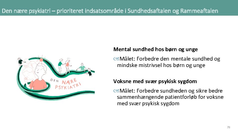 Den nære psykiatri – prioriteret indsatsområde i Sundhedsaftalen og Rammeaftalen Mental sundhed hos børn