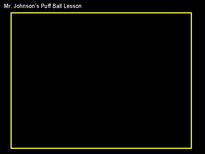 Mr. Johnson’s Puff Ball Lesson 