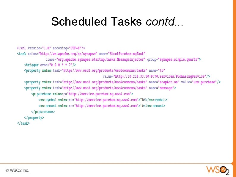 Scheduled Tasks contd. . . 