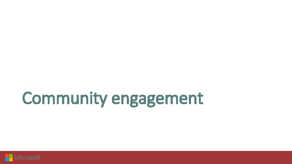 Community engagement 