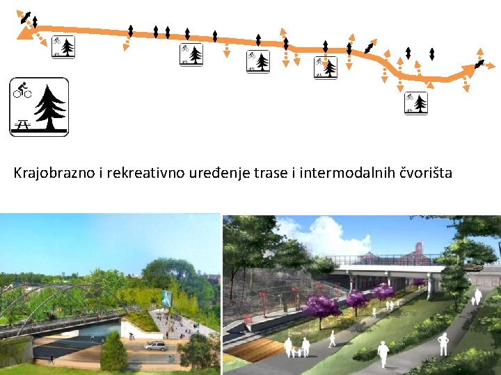 Krajobrazno i rekreativno uređenje trase i intermodalnih čvorišta 