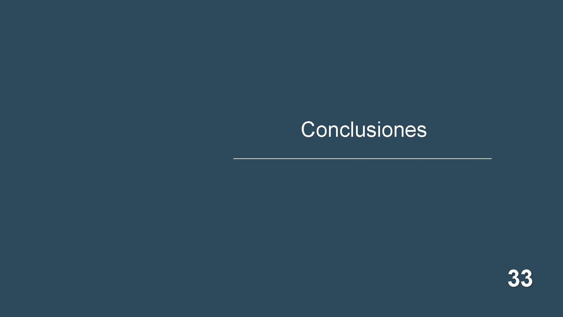 Conclusiones 33 