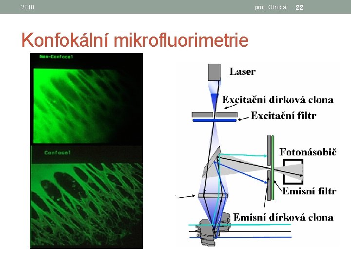 2010 Konfokální mikrofluorimetrie prof. Otruba 22 