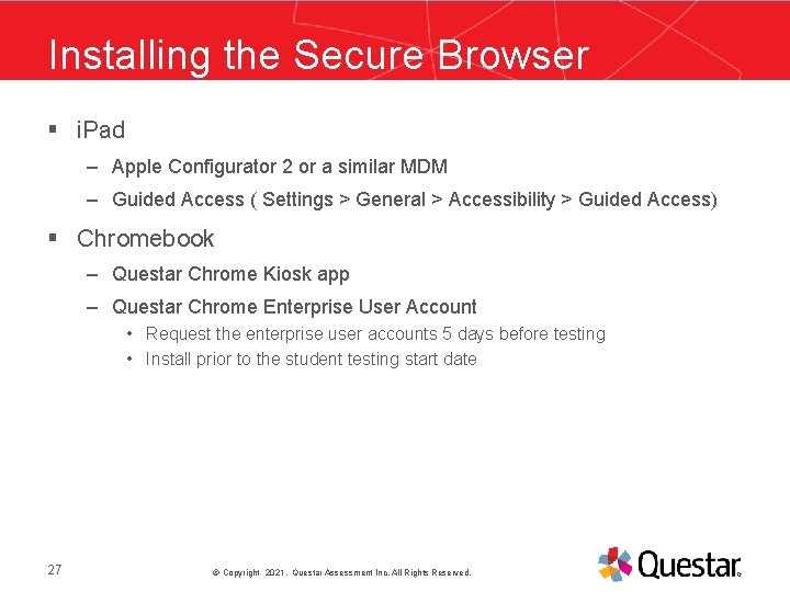 Installing the Secure Browser § i. Pad – Apple Configurator 2 or a similar