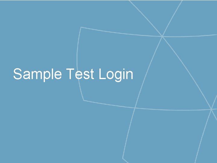 Sample Test Login 