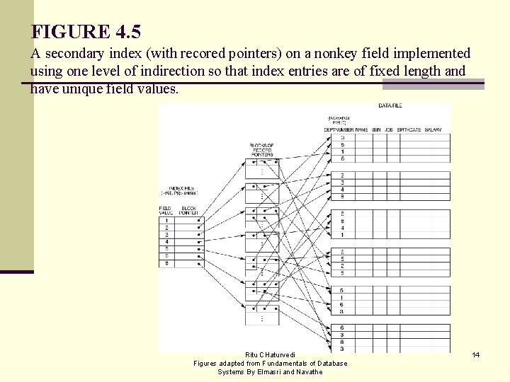 FIGURE 4. 5 A secondary index (with recored pointers) on a nonkey field implemented