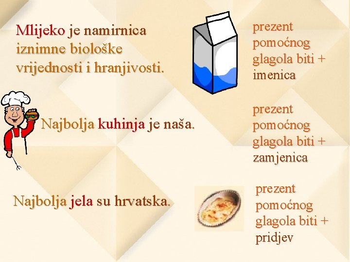 Mlijeko je namirnica iznimne biološke vrijednosti i hranjivosti. Najbolja kuhinja je naša. Najbolja jela