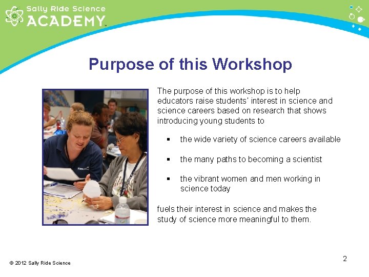 Purpose of this Workshop The purpose of this workshop is to help educators raise