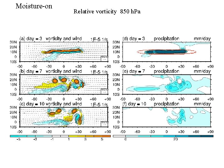 Moisture-on Relative vorticity 850 h. Pa 