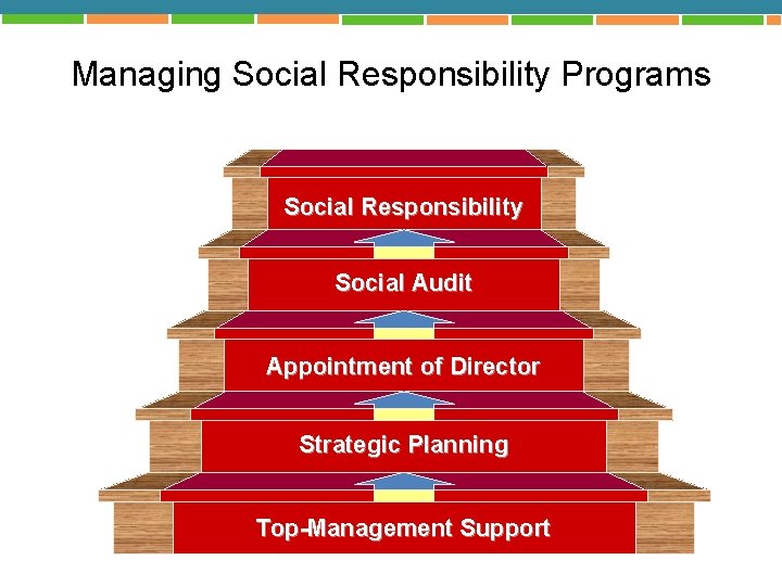 Managing Social Responsibility Programs Social Responsibility Social Audit Appointment of Director Strategic Planning Top-Management