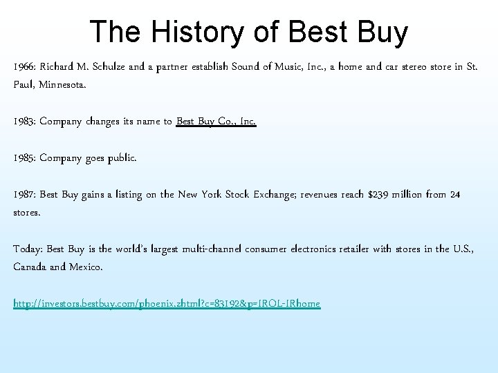 The History of Best Buy 1966: Richard M. Schulze and a partner establish Sound