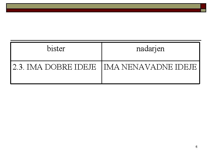bister nadarjen 2. 3. IMA DOBRE IDEJE IMA NENAVADNE IDEJE 5 