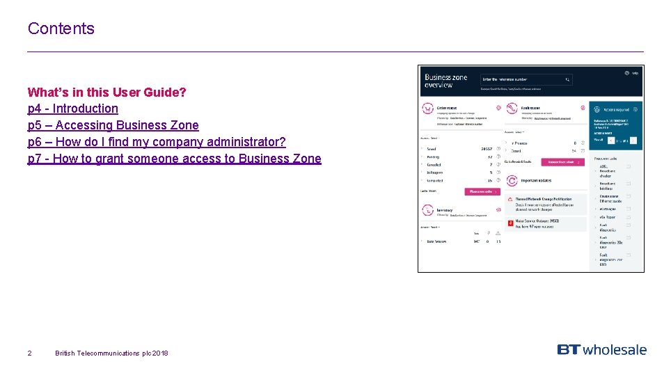 Contents What’s in this User Guide? p 4 - Introduction p 5 – Accessing