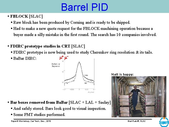 Barrel PID FBLOCK [SLAC] Raw block has been produced by Corning and is ready