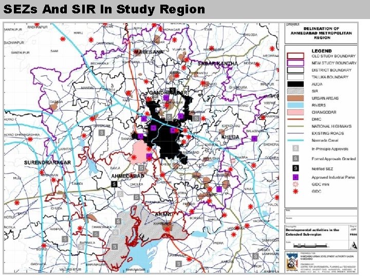 SEZs And SIR In Study Region 