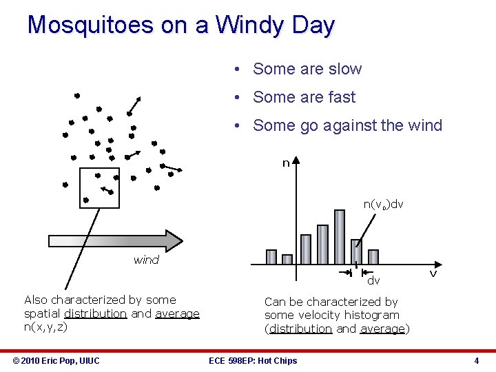 Mosquitoes on a Windy Day • Some are slow • Some are fast •