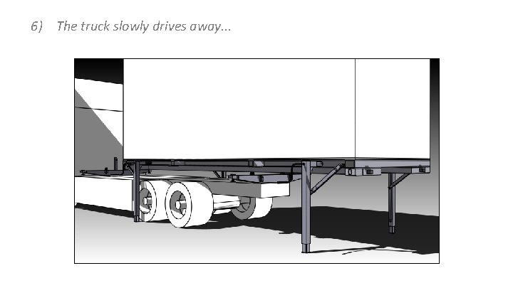 6) The truck slowly drives away. . . 