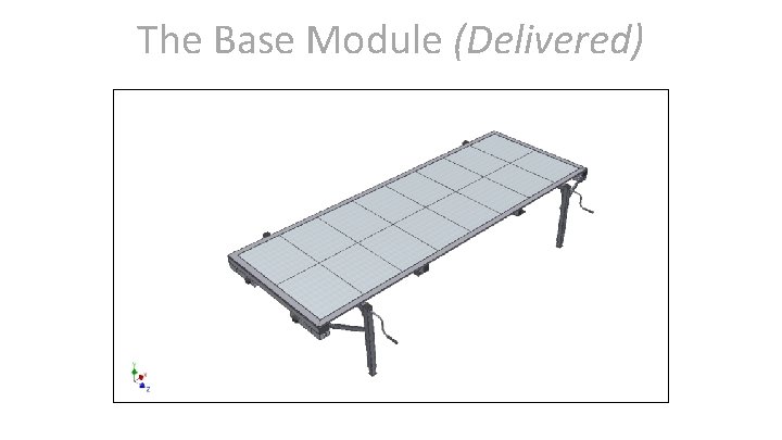 The Base Module (Delivered) 