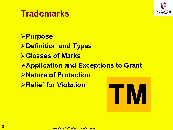Trademarks ØPurpose ØDefinition and Types ØClasses of Marks ØApplication and Exceptions to Grant ØNature