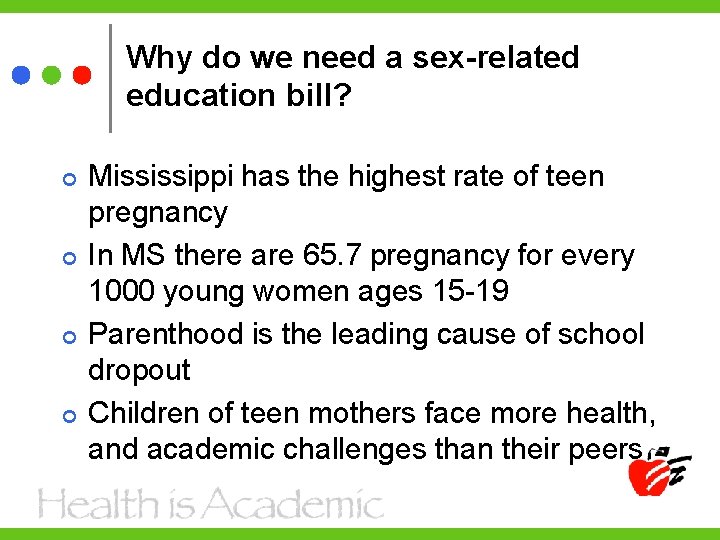 Why do we need a sex-related education bill? Mississippi has the highest rate of