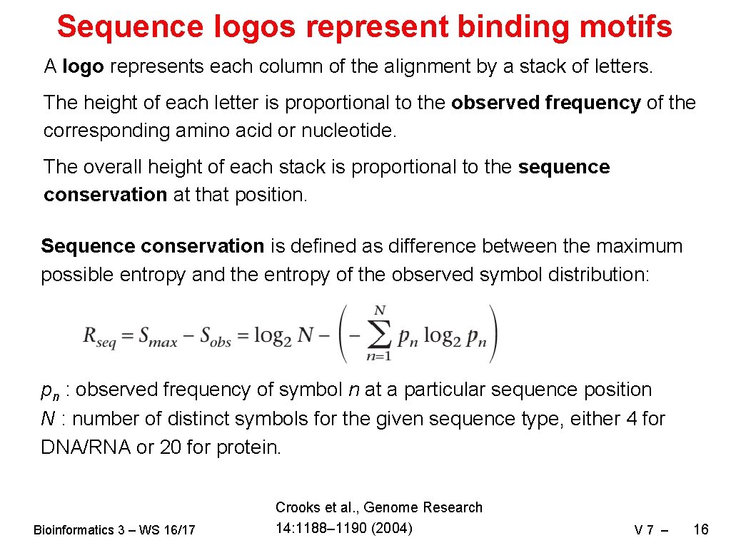 Sequence logos represent binding motifs A logo represents each column of the alignment by