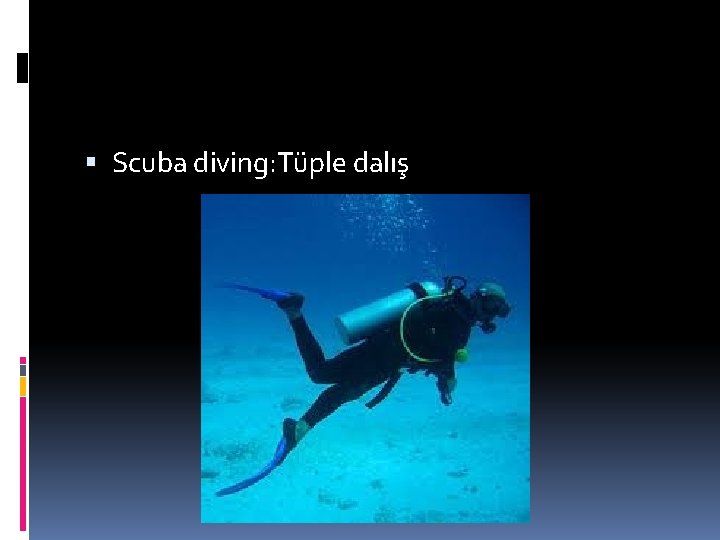  Scuba diving: Tüple dalış 