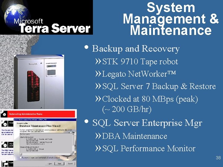 System Management & Maintenance • Backup and Recovery » STK 9710 Tape robot »