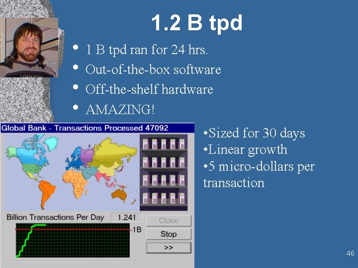 1. 2 B tpd • 1 B tpd ran for 24 hrs. • Out-of-the-box