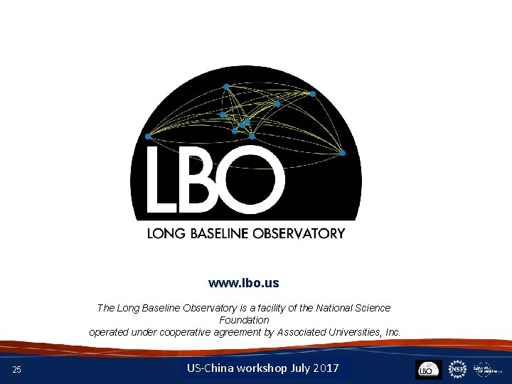 www. lbo. us The Long Baseline Observatory is a facility of the National Science