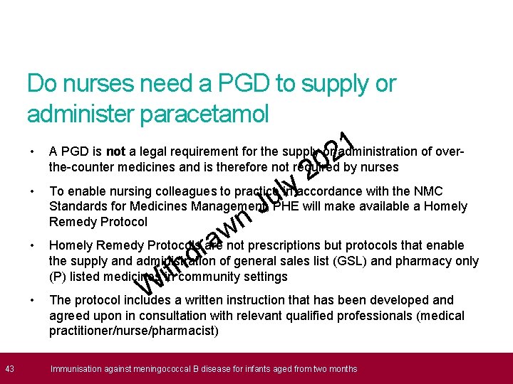 Do nurses need a PGD to supply or administer paracetamol • • 1 2